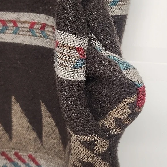 New In Geometric Aztec Patterned Vintage Brown/blue Jacket. Boho Country Western - Picture 6 of 11